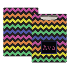 Colorful Chevron Personalized Clipboard