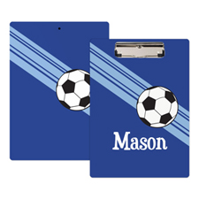 Royal Blue Soccer Coach Personalized Clipboard