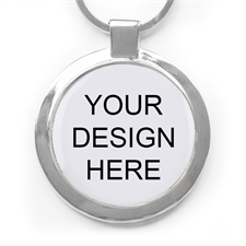 Custom Full Color Imprint Round Metal Keychain (Large)
