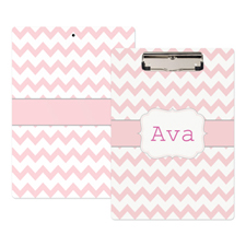 Pink Chevron Personalized Clipboard