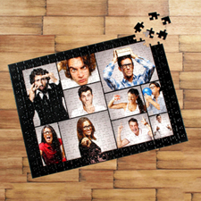 Personalized Black Ten Collage 12X16.5 Personalized Photo Jigsaw Puzzle Photo Puzzle