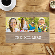 Wood Three Collage Personalized Placemat