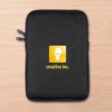 Custom Full Color Print Logo Ipad Mini Sleeve, Black