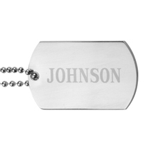 Personalized Name Engraved Dog Tag Pendant