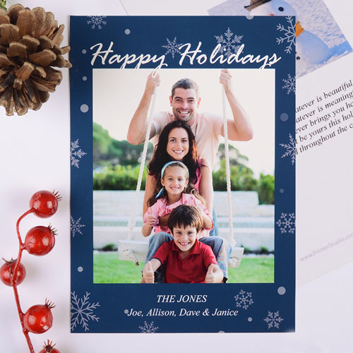 Holiday Blessing Personalized Christmas Photo Card