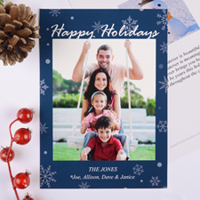Holiday Blessing Personalized Christmas Photo Card