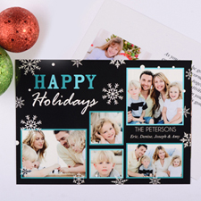 Marvelous Snowfall Personalized Photo Christmas Card