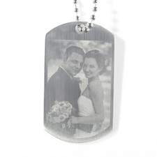 Engrave Wedding Photo Dog Tag Pendant