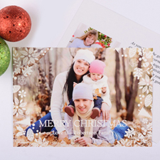White Christmas Personalized Photo Card