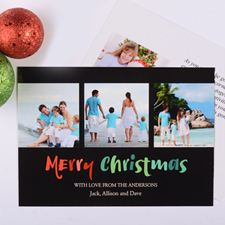 Painted Christmas Personalized Photo Card