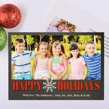 Snowy Season Personalized Photo Christmas Card