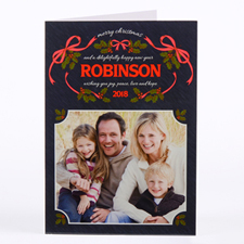 Wreath Of Love Personalized Photo Christmas Card