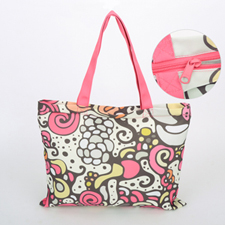 Custom All Over Print Tote Bag With Zipper, 11X14