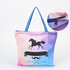 Custom All Over Print Tote Bag With Zipper, 16