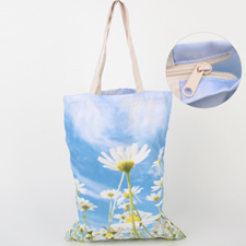 All Over Print Tote Bag With Zipper 17.5X13.5