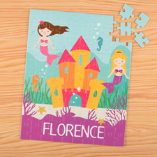Mermaid Personalized Name Kids Puzzle, 8X10