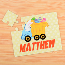 Easter Truck Personalized Kids Puzzle