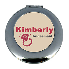 Wedding Ring Personalized Mirror For Bridesmaids, Round