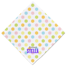 Colorful Dot Personalized Dog Name Bandanas, 20 Inch