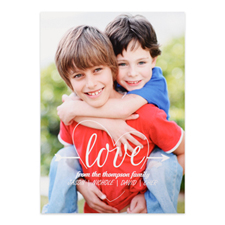 Heart & Arrow Personalized Photo Valentine’s Card, 5x7 Flat