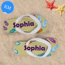 Flip Flop Design Personalized Flip Flops, Kids Medium