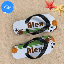 Sport Personalized Flip Flops For Kids, Medium