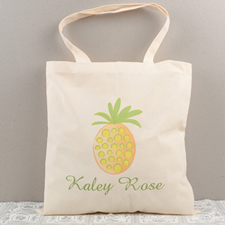 Pineapple Personalized Cotton Tote Bag
