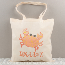 Crab Personalized Cotton Tote Bag