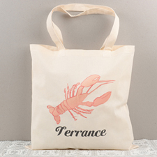 Lobster Personalized Cotton Tote Bag