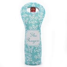 Aqua Reef Personalized Neoprene Wine Tote Bag