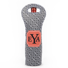 Black Link Personalized Neoprene Wine Tote Bag