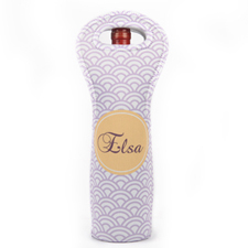 Purple Wave Personalized Neoprene Wine Tote Bag