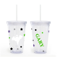 Ghost Personalized Halloween Acrylic Double Wall Tumbler