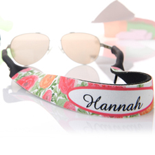 Red And Orange Floral Personalized Sunglass Strap