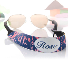 Pink And Navy Personalized Sunglass Strap