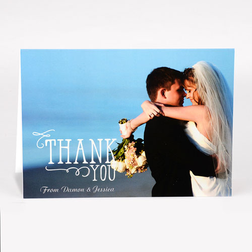Personalized Thank You Photo Card For Wedding