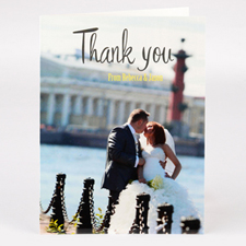 Personalized Wedding Thank You Photo Card