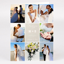 Personalized Thank You With Love From Collage Photo Card For Wedding