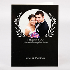 Personalized Thank You From Bottom Of Our Hearts Photo Card For Wedding