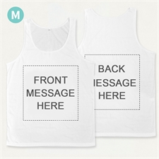 Custom Full Color Print Message Unisex Tank Top (Medium)