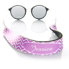 Lavender Chevron Monogrammed Sunglass Strap
