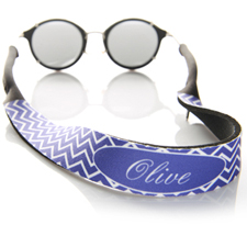 Purple Chevron Monogrammed Sunglass Strap