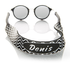 Black Chevron Monogrammed Sunglass Strap