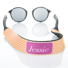 Orange Stripe Monogrammed Sunglass Strap