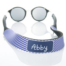 Purple Stripe Monogrammed Sunglass Strap