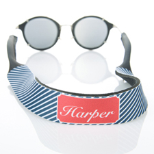 Navy Stripe Monogrammed Sunglass Strap