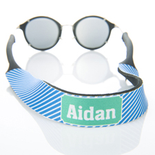 Blue Stripe Monogrammed Sunglass Strap