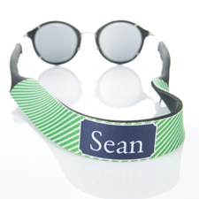 Green Stripe Monogrammed Sunglass Strap