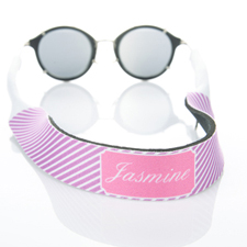 Lavender Stripe Monogrammed Sunglass Strap