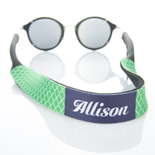 Green Quatrefoil Monogrammed Sunglass Strap